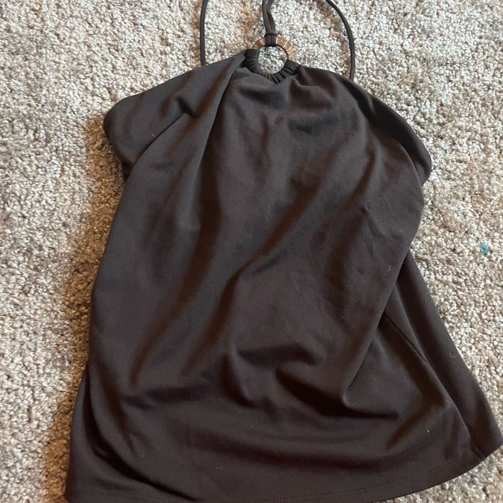 New York & Company Chocolate Brown Halter Camisole